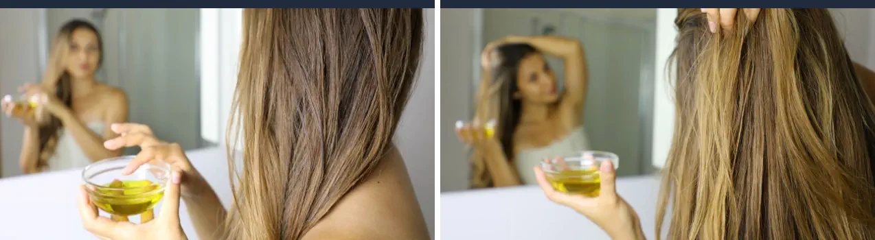 Cómo Usar el Aceite de Oliva en el Cabello Maltratado - Aplicando Aceite